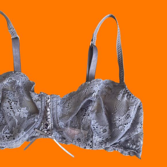 00's vintage purple lace coquette fairy corset y2k bra 34D victoria's secret - Picture 3 of 7